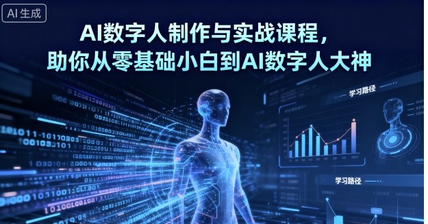 AI数字人制作与实战课程，助你从零基础小白到AI数字人大神-我爱发帖