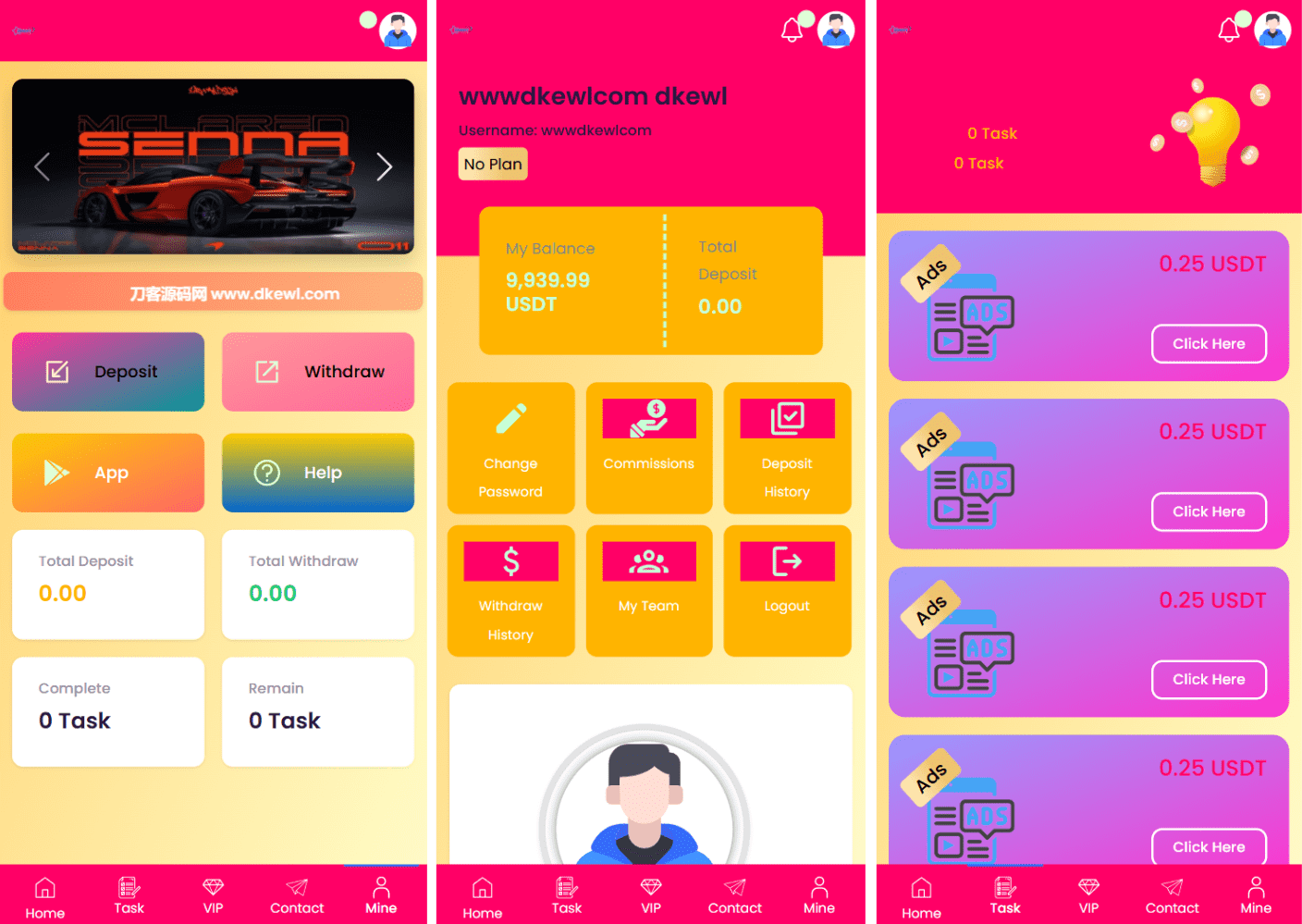 SENNA海外广告奖励投资理财源码/附详细教程-我爱发帖
