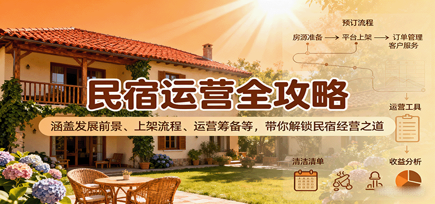 民宿运营全攻略：涵盖发展前景、上架流程、运营筹备等，带你解锁民宿经营之道-我爱发帖