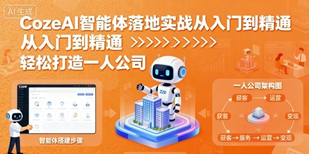 CozeAI智能体落地实战从入门到精通，轻松打造一人公司-我爱发帖