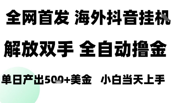 海外抖音无人直播，单日产出1.5k+，长期稳定，新手可玩，无脑操作【揭秘】-我爱发帖