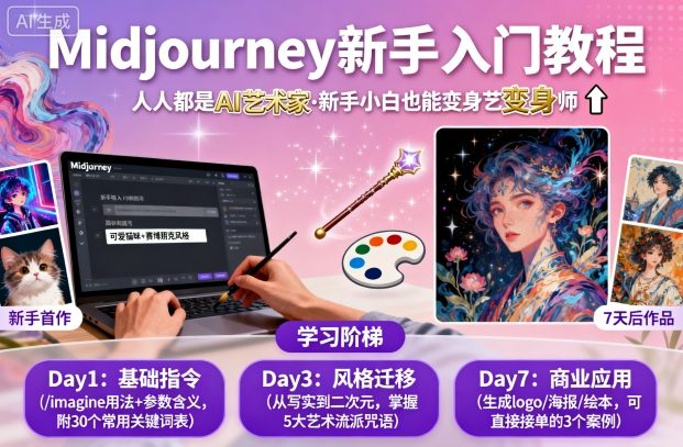 midjourney新手入门教程：人人都是AI艺术家，新手小白也能变身艺术大师-我爱发帖