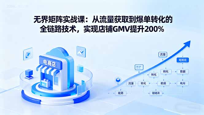 无界矩阵实战课：从流量获取到爆单转化的全链路技术，实现店铺GMV提升200%-我爱发帖
