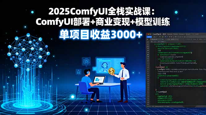 2025ComfyUI全栈实战课：ComfyUI部署+商业变现+模型训练，单项目收益3000+-我爱发帖