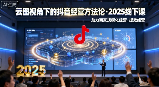 云图视角下的抖音经营方法论，2025线下课，助力商家规模化经营，提效经营(录音+字幕)-我爱发帖