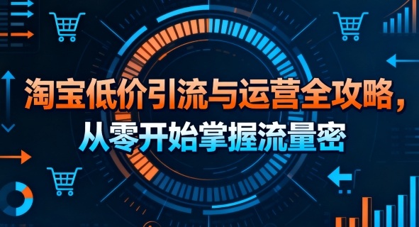 淘宝低价引流与运营全攻略，从零开始掌握流量密码-我爱发帖