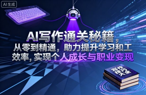 AI写作通关秘籍，从零到精通，助力提升学习和工作效率，实现个人成长与职业变现-我爱发帖
