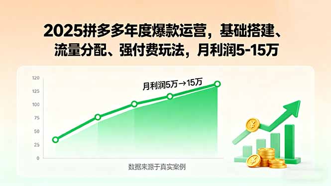2025拼多多年度爆款运营，基础搭建、流量分配、强付费玩法，月利润5-15万-我爱发帖