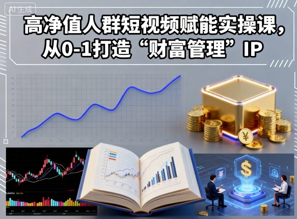 高净值人群短视频赋能实操课，从0-1打造“财富管理”IP-我爱发帖