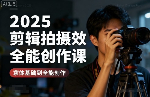 2025剪辑拍摄特效全能创作课，零基础到全能创作-我爱发帖