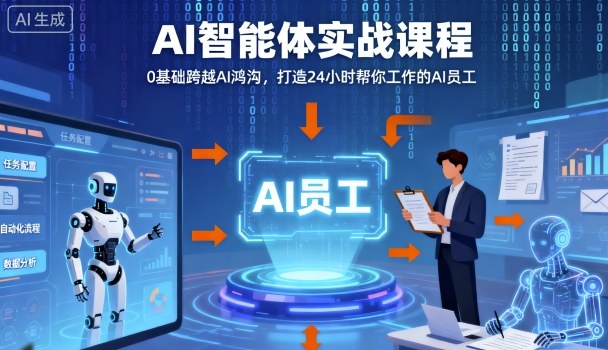 Ai智能体实战课程，0基础跨越Ai鸿沟，打造24小时帮你工作的Ai员工，打破常规，以实战定义Ai-我爱发帖