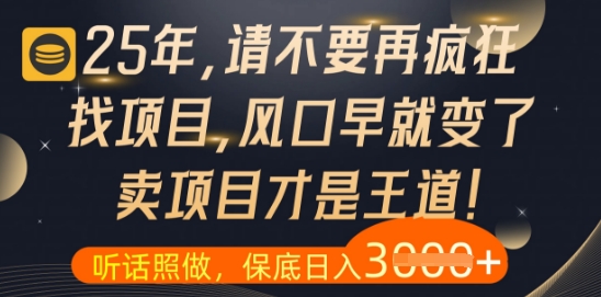 什么？25年你还在疯狂找项目做，醒醒吧，看完这些你全都懂了【揭秘】-我爱发帖