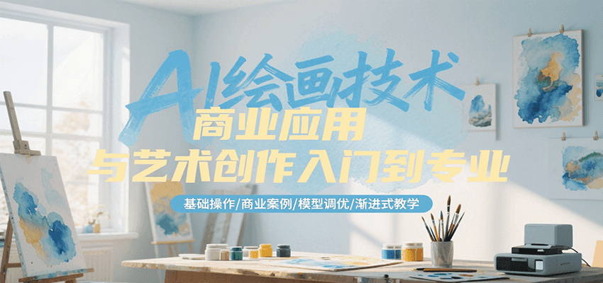 AI绘画技术商业应用与艺术创作入门到专业，基础操作/商业案例/模型调优/渐进式教学-我爱发帖