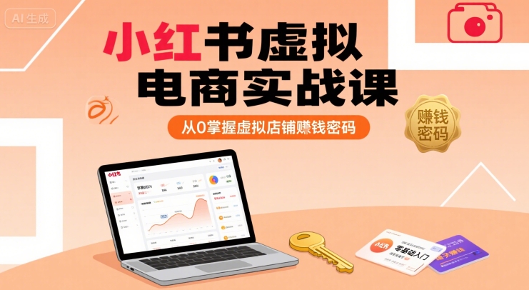小红书虚拟电商实战课，从0掌握虚拟店铺賺钱密码-我爱发帖