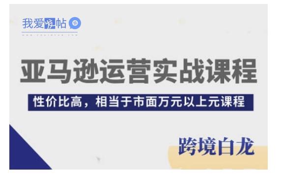 亚马逊运营实战课程，亚马逊从入门到精通，性价比高，相当于市面万元以上元课程-我爱发帖