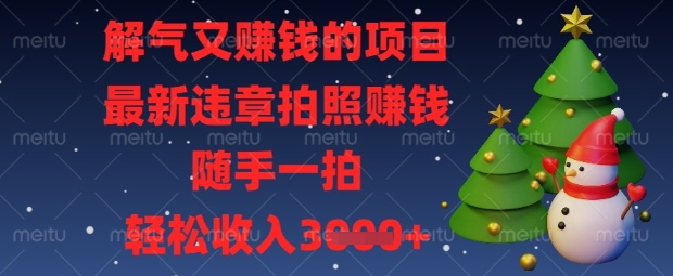 解气又挣钱的项目，最新违章拍照挣钱，随手一拍，轻松收入数张【揭秘】-我爱发帖
