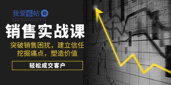 销售实战课，突破销售困扰，建立信任，挖掘痛点，塑造价值，轻松成交客户-我爱发帖