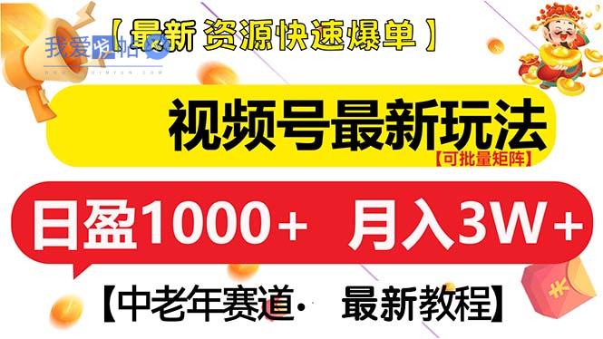 视频号最新玩法 中老年赛道 月入3W+-我爱发帖