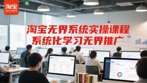 淘宝无界系统实操课程，系统化学习无界推广-我爱发帖