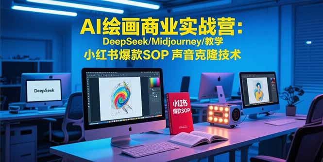 AI绘画商业实战营：DeepSeek/Midjourney/教学 小红书爆款SOP 声音克隆技术-我爱发帖