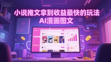 小说推文拿到收益最快的玩法，AI漫画图文-我爱发帖