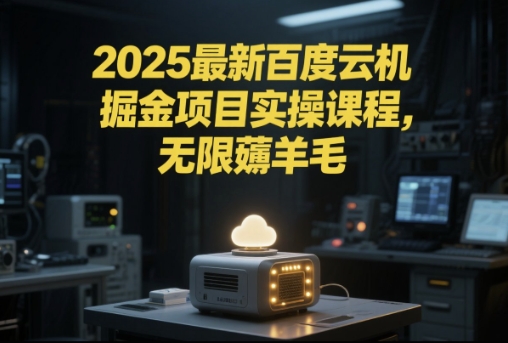 2025最新百度云机掘金项目实操课程单窗口保底5-10元月收益单窗口150+【揭秘】-我爱发帖