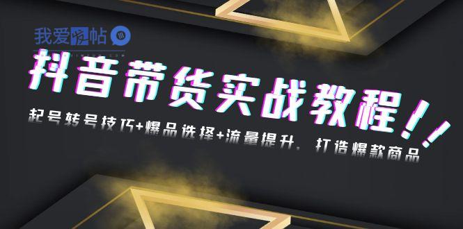 抖音带货实战教程：起号转号技巧+爆品选择+流量提升，打造爆款商品-我爱发帖