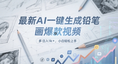 最新AI一键生成铅笔画爆款视频，多平台分发，日 入1k+，小白轻松上手【揭秘】-我爱发帖
