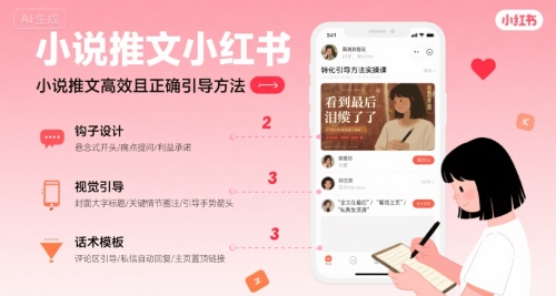 小说推文小红书高转化引导方法实操课，小说推文高效且正确引导方法-我爱发帖