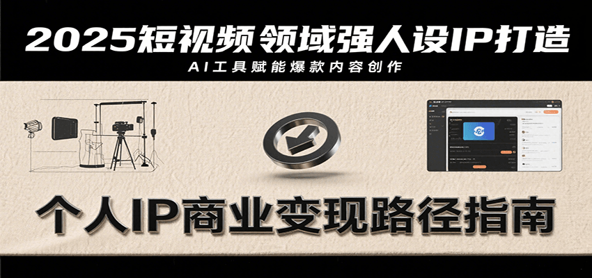 2025短视频领域强人设IP打造，结合爆款案例与AI工具应用，从个人出镜到商业成交转化-我爱发帖