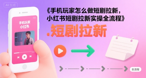 手机玩家怎么做短剧拉新，小红书短剧拉新实操全流程-我爱发帖