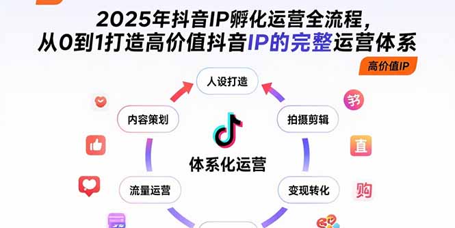 2025年抖音IP孵化运营全流程，从0到1打造高价值抖音IP的完整运营体系-我爱发帖