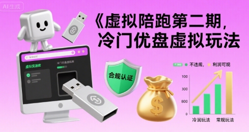 虚拟陪跑第二期，冷门优盘虚拟玩法，不违规，利润可观-我爱发帖