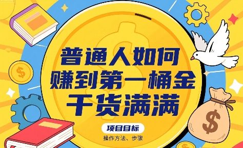 普通人如何賺到第一桶金，干货满满，操作方法及步骤-我爱发帖