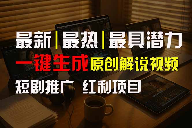 短剧推广新思路，AI一键生成原创解说视频，10分钟产出100条，30天赚了5.5w-我爱发帖