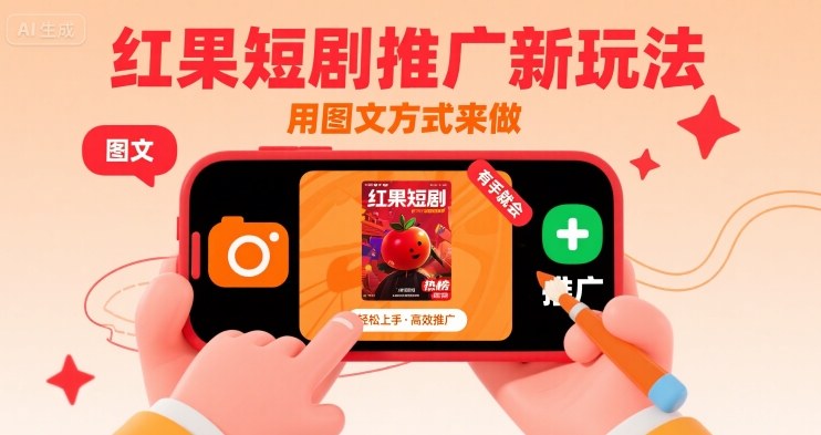 红果短剧推广新玩法，用图文方式来做，有手就会-我爱发帖
