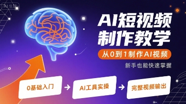 AI短视频制作教学，从0到1制作AI视频-我爱发帖