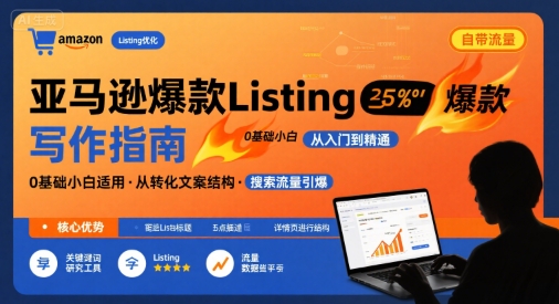 亚马逊爆款Listing写作方法，亚马逊0基础小白也能写爆款自带流量的Listing-我爱发帖