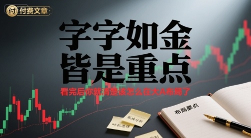 付费文章：字字如金 皆是重点， 看完后 你就清楚该怎么在大A布局了-我爱发帖