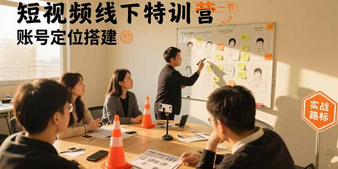 短视频线下特训营：账号定位搭建/口播号拍摄剪辑/直播间流量入口/变现实战-我爱发帖