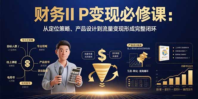 财务IP变现必修课：从定位策略、产品设计到流量变现形成完整闭环-我爱发帖
