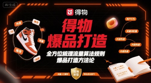 得物爆品打造，全方位梳理得物流量算法规则爆品打造规则-我爱发帖
