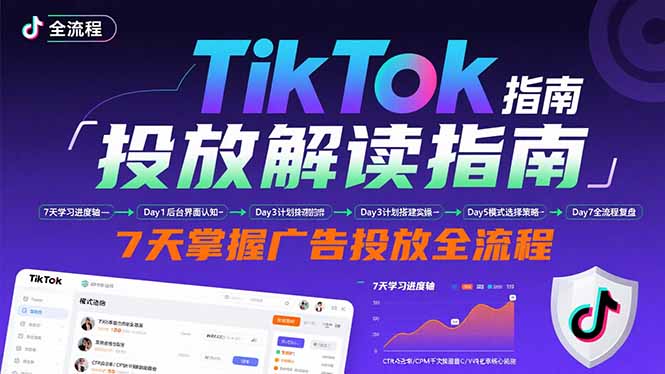 TikTok投放解读指南：后台操作/计划建立/模式选择，7天掌握广告投放全流程-我爱发帖