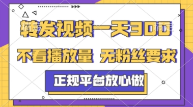转发视频一天3张+，正规平台放心做，不看播放量，不看粉丝量，一个任务几分钟完成【揭秘】-我爱发帖