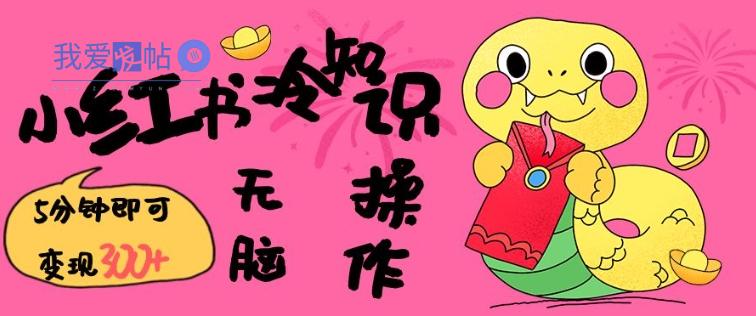 小红书冷知识账号，无脑复制粘贴，5分钟即可变现3张-我爱发帖