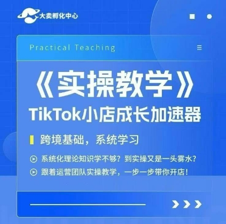 大卖家孵化中心TikTok实操课，TikTok小店成长加速器，跨境基础系统学习，一步一步带你开店-我爱发帖