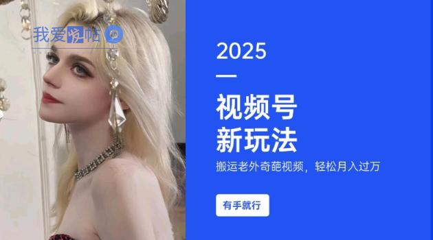 搬运老外奇葩视频，撸视频号分成计划收益，每天只需一小时，新手小白轻松月入过W-我爱发帖