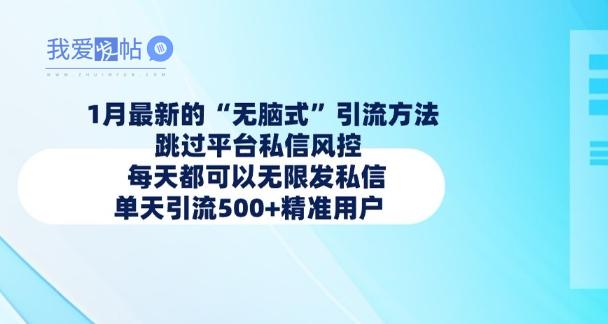1月最新的无脑式引流方法，跳过平台私信风控，每天都可以无限发私信，单天引流500+精准用户-我爱发帖
