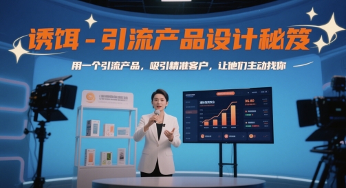 诱饵-引流产品设计秘笈，用一个引流产品，吸引精准客户，让他们主动找你-我爱发帖