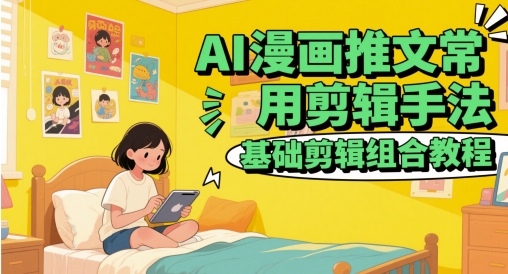 AI漫画推文常用剪辑手法，基础剪辑组合教程-我爱发帖